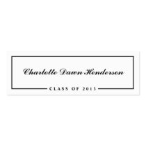 Graduation announcement name card border Class of business cards