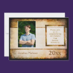 Graduation Announcement Parchment Photo Invitation invitations