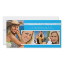 Graduation Announcement Photo Cards |  Blue