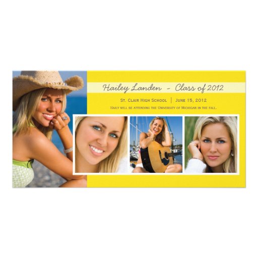 Graduation Announcement Photo Cards |  Yellow