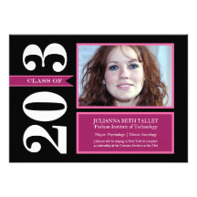 Graduation Announcement | Pink