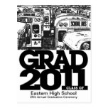 Graduation Announcement Postcard School Bus 1