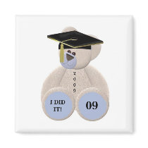 Graduation-Bear 09 I DID IT! Fridge Magnets