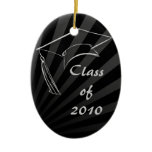 Graduation Black Personalized Christmas Ornament ornaments