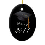 Graduation Black Personalized Christmas Ornament ornaments