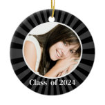 Graduation Black Photo Christmas Ornament ornaments