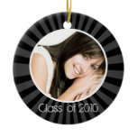 Graduation Black Photo Christmas Ornament ornaments