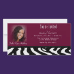 Graduation Black Zebra Photo Card photo cards