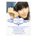 Graduation Blue Photo Invitation