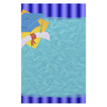 Graduation Blue Stripes Set Custom Stationery