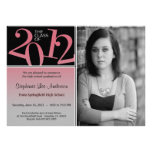 Graduation Blush on Grey Invite
