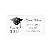 Graduation Cap Class of 2013 Name and Address Address Label