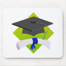 Graduation Cap & Diploma Mousepad