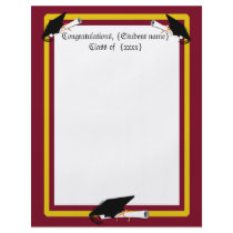 Graduation Cap Tilt - School Colours Red & Gold Personalized Flyer