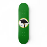 Graduation Cap w/Diploma - Green Background skateboards