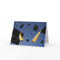 Graduation Card- Caps in Air