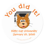 Graduation Cat Stickers Template