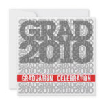Graduation Celebration 2010 Font Red Invitation