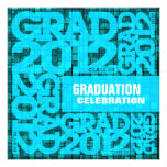 Graduation Celebration Invitation 2012 Blue Tile