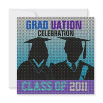 Graduation Celebration Invitation Cap Gown Silo12