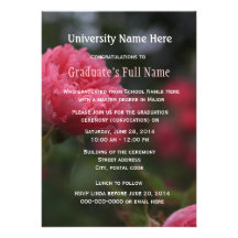 Graduation ceremony (convocation) invitations