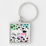 Graduation Class Of 2011 Neon Airbrush Leopard Keychains