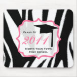 Graduation Class Of 2011 Zebra Print Mousepad