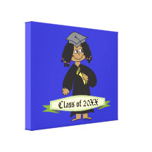 Graduation Class of Female Gallery Wrap Canvas