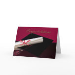 Graduation Congratulations red and black Greeting Card