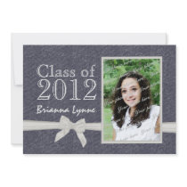 Graduation Denim Sweetheart Photo Announcements