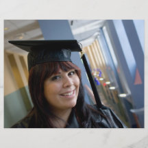 Graduation Girl in Cap and Gown Flyer