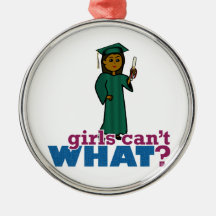 Graduation Girl in Green Ornaments