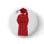 Graduation gown, [your text] button