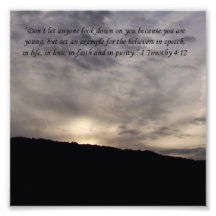 Graduation I Timothy 4:12 Bible Verse Print Photo Print