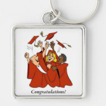 Graduation Illustration Congrats Keychain