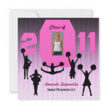 Graduation Invitation Cheerleader XCP194 Pink