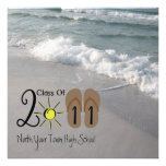 Graduation Invitation - Flip Flops & Ocean Waves
