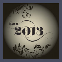 Graduation Invitation Glowing Class of 2013 Fern invitations