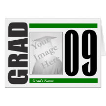 Graduation Invitation Photo Card green