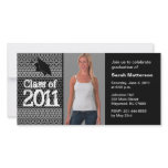 Graduation Invite Photo Card Chic Pattern 9