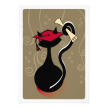 Graduation Kitty Red Invite