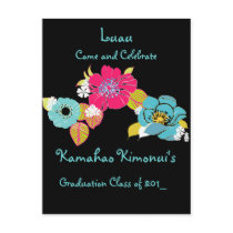 Graduation Luau Invitations postcard, class 2009