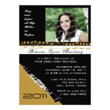 Graduation Music/ Clarinet Personalized Announcement