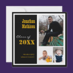Graduation Party 3 Photo black Invitation invitations