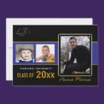 Graduation Party 3 Photos blue Invitation invitations