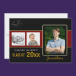 Graduation Party 3 Photos red Invitation invitations