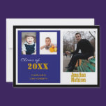Graduation Party Blue Photo Invitation invitations