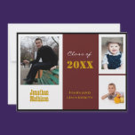 Graduation Party Brown Photo Invitation invitations
