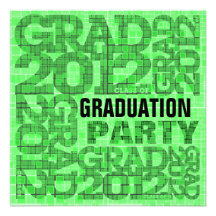 Graduation Party Invitation 2012 Green Cloud