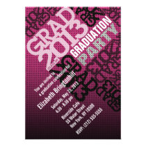 Graduation Party Invitation 2013 Pink 9 invitations